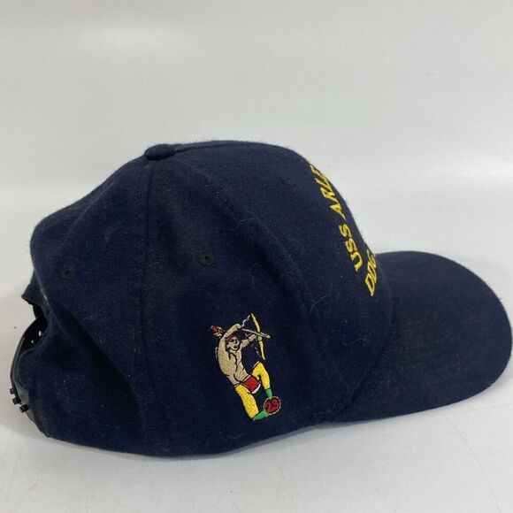 USS Arleigh Burke DDG 51 SnapBack Hat Cap Built To Fight Navy Blue Autographed? - Picture 4 of 6